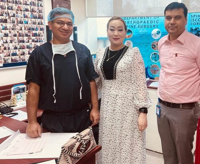 Turkmenistan-Mrs Gulshat-Spine surgery-in-india